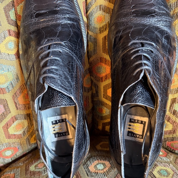 David Eden ostrich leg black "SALOMON" men's 9 Vero Cuoio - Picture 14 of 16